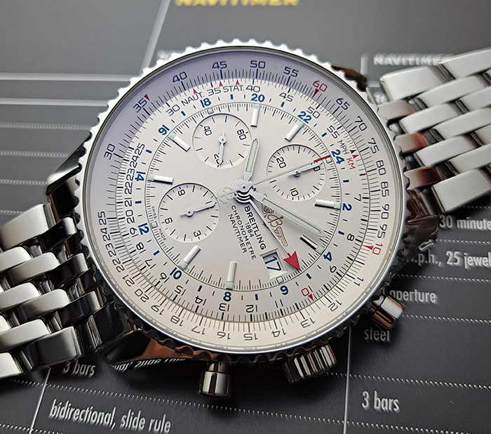 XL Breitling 1884 Chronometre Navitimer World Wristwatch Ref. A24322